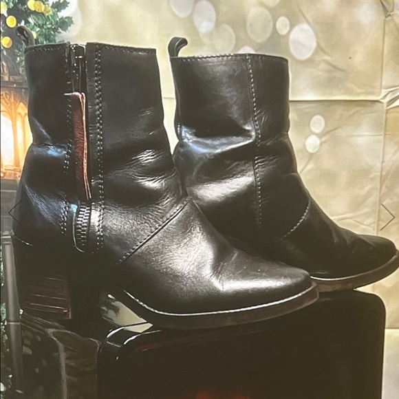 🥾 Fabianelli Vintage Rock 'n' Roll Leather Booties — Black — Sz 39 (8.5W) - Picture 4 of 7